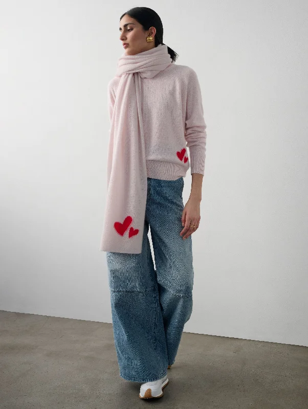 Cashmere Embroidered Heart Sweatshirt