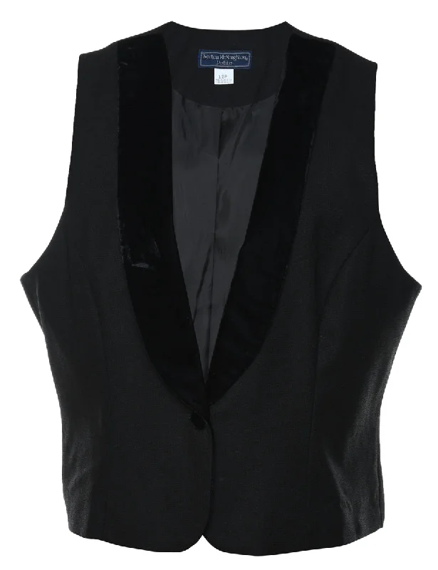 Classic Black Waistcoat - L