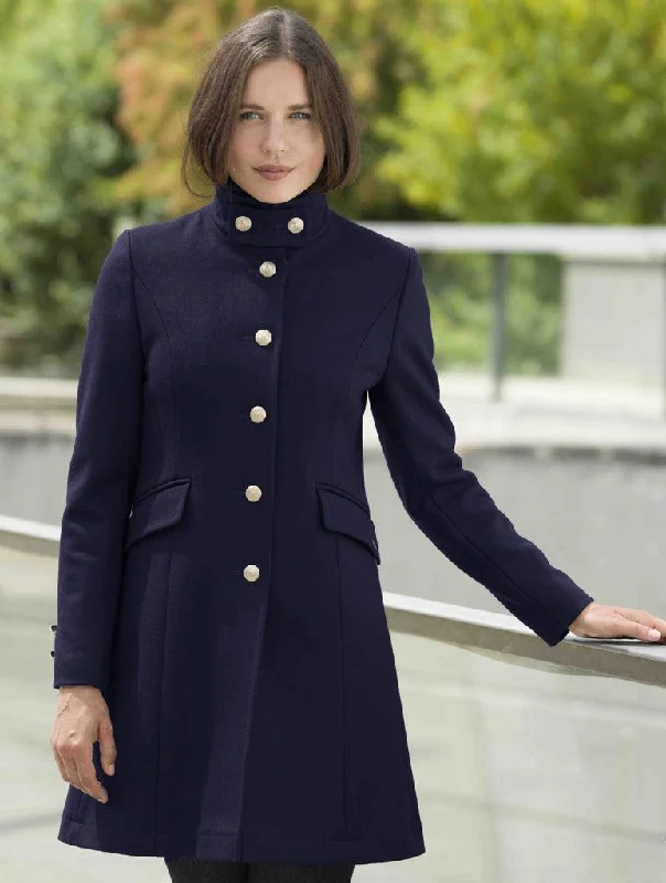 Dalmard Marine - Brighton Cachemire - Manteau long pour femme