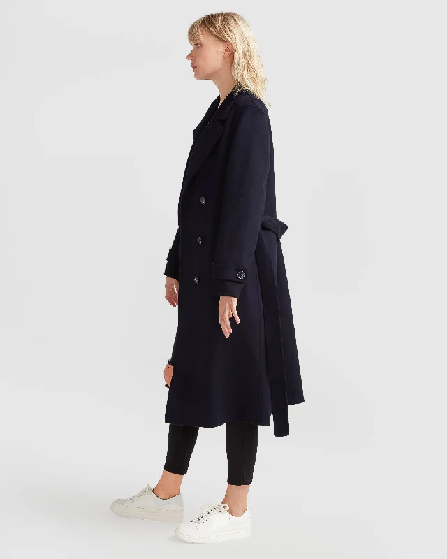 Front Runner Belted Coat - Navy