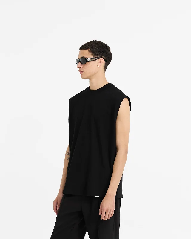 Initial Boxy Tank - Black