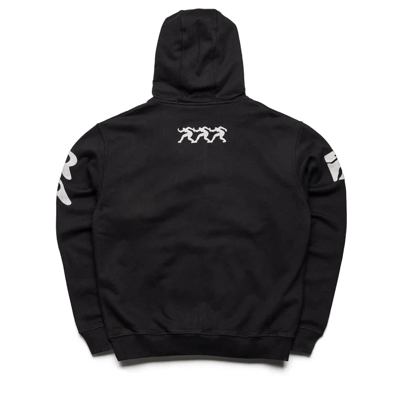 Parra Zipped Pigeon Hooded Sweatshirt - Black