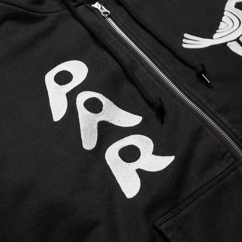 Parra Zipped Pigeon Hooded Sweatshirt - Black