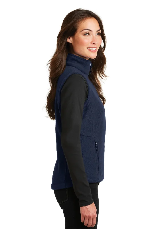 Port Authority Womens Full Zip Fleece Vest - True Navy Blue