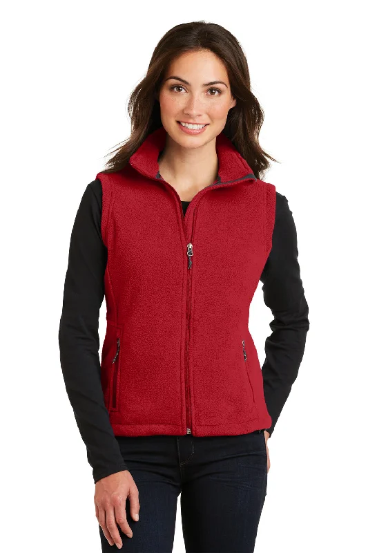 Port Authority Womens Full Zip Fleece Vest - True Red