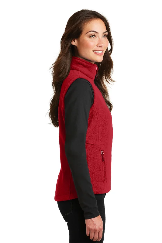 Port Authority Womens Full Zip Fleece Vest - True Red