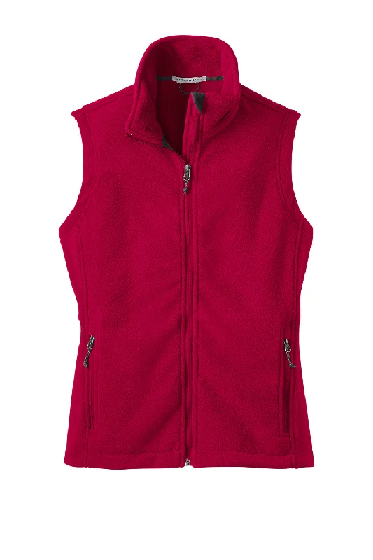 Port Authority Womens Full Zip Fleece Vest - True Red