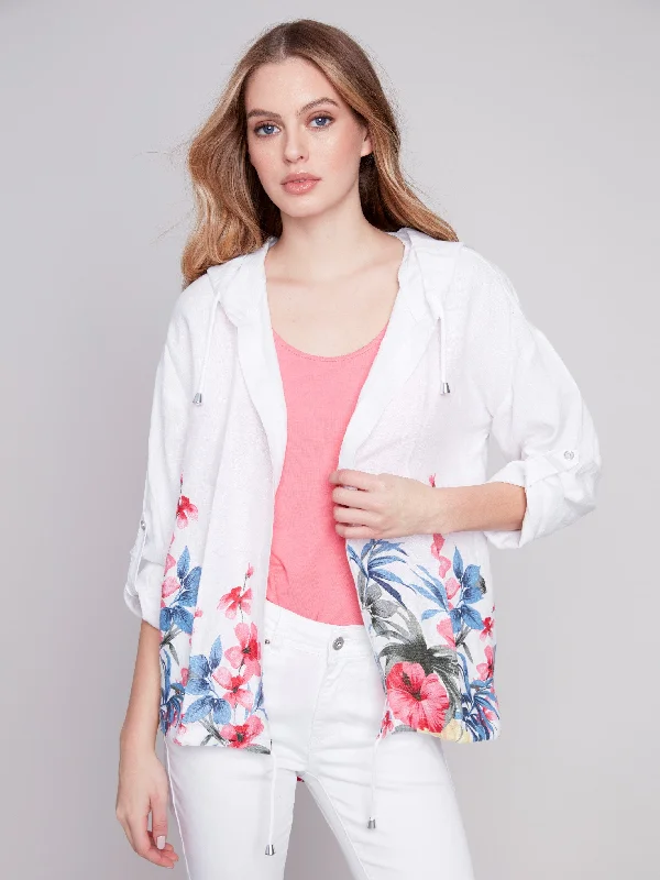 Printed Linen Duster Jacket - Maui