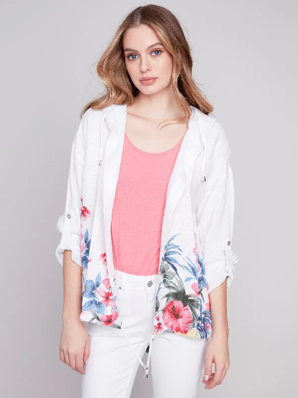 Printed Linen Duster Jacket - Maui