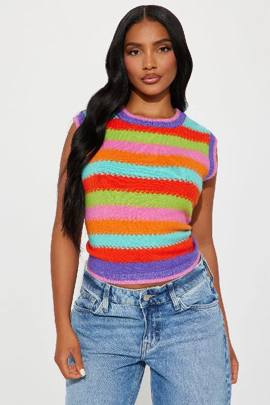 Rainbow Sunsets Sweater Vest - Multi Color