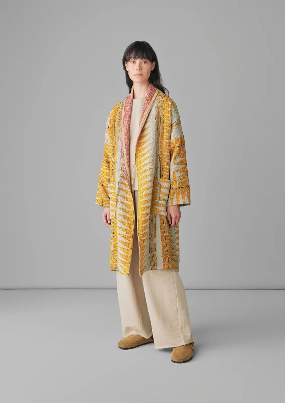 Repurposed Kantha Coat | Yellows