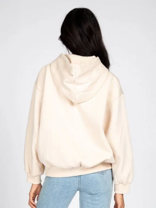 Rusty Script Oversize Hooded Fleece