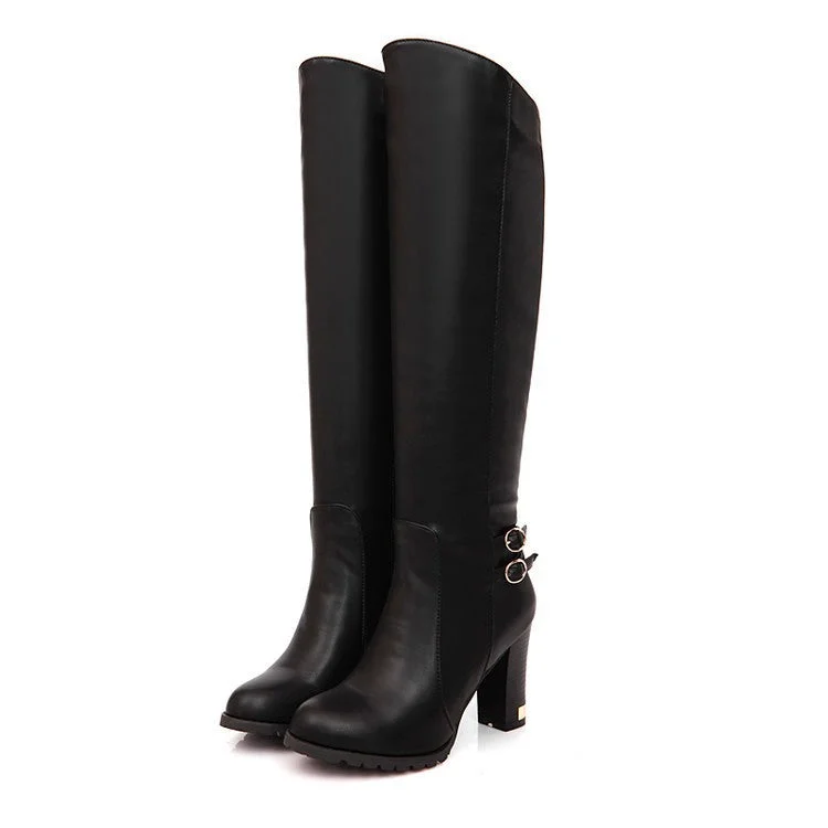 Thick Heel Over The Knee Boots High Heel Women's Boots +