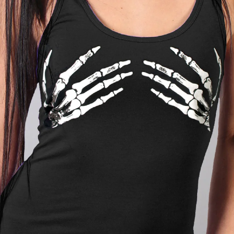 Hot Leathers GLR2074 Ladies Skeleton Hands Tank Top