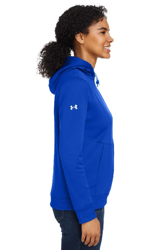 Under Armour Womens Storm Armourfleece Water Resistant Hooded Sweatshirt Hoodie - Royal Blue