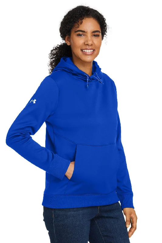 Under Armour Womens Storm Armourfleece Water Resistant Hooded Sweatshirt Hoodie - Royal Blue