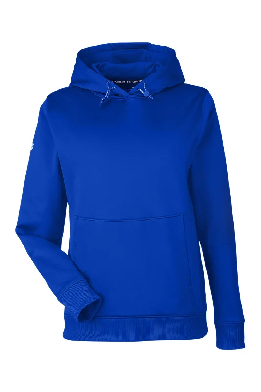 Under Armour Womens Storm Armourfleece Water Resistant Hooded Sweatshirt Hoodie - Royal Blue