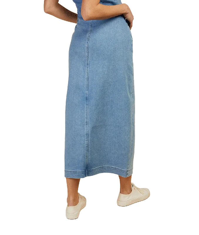 Vogue Williams Denim Midaxi Skirt - Blue