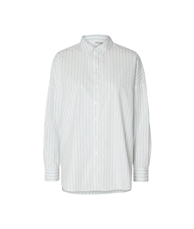 Striped Cotton Shirt - White