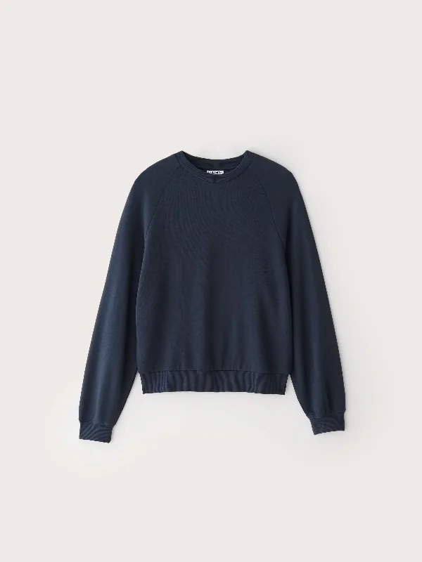 The French Terry Crewneck in Midnight Blue