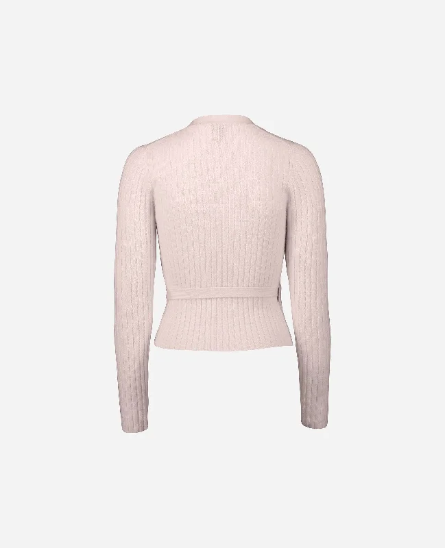 Strickjacke aus Cashmere in Rose