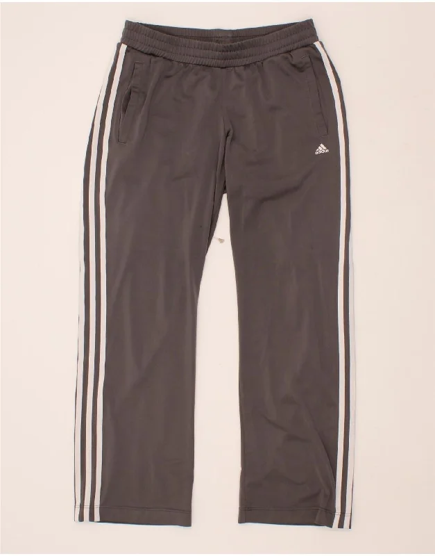 ADIDAS Womens Climalite Tracksuit Trousers UK 8/10 Small Grey Polyester