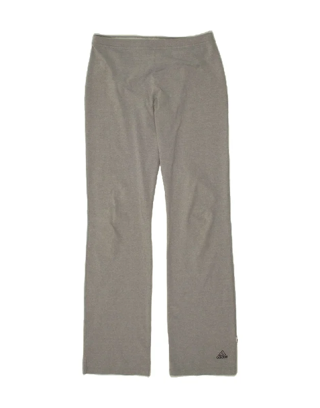 ADIDAS Womens Tracksuit Trousers IT 42 Medium Grey Polyester