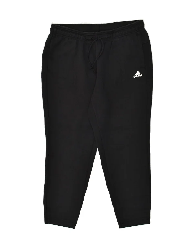 ADIDAS Womens Tracksuit Trousers Joggers UK 20-22 XL Black Cotton