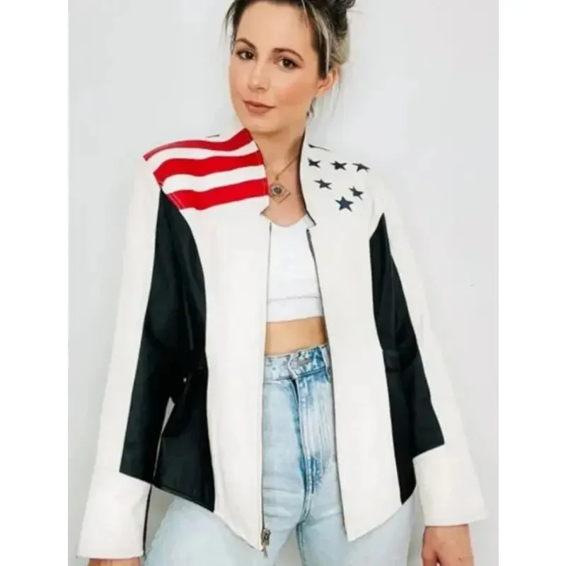 American Flag USA Moto Jacket