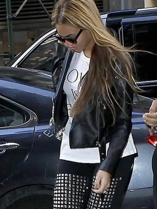 Beyonce Leather Biker Jacket