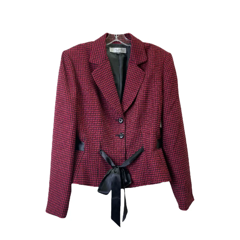 Blazer By Tahari By Arthur Levine In Red, Size: Xl