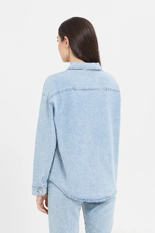 Women Blue Denim Shirt