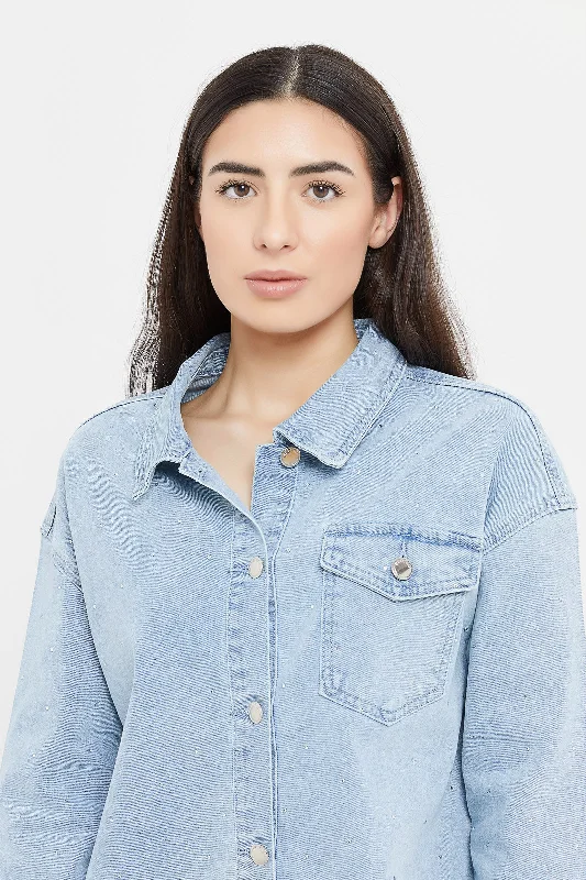 Women Blue Denim Shirt