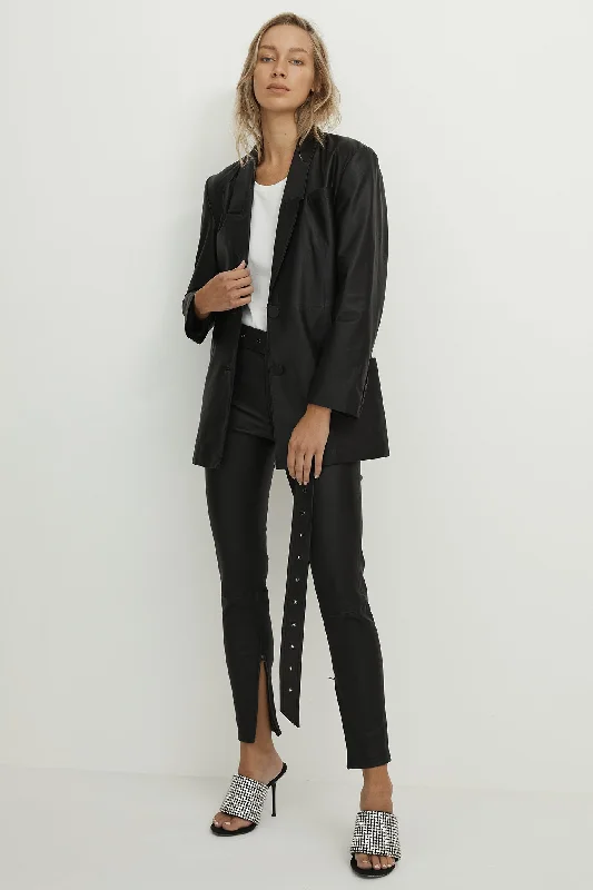 Broome Blazer Black Leather