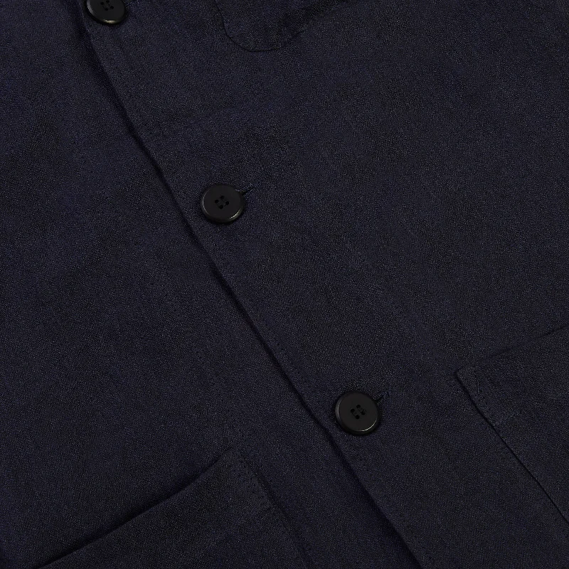 Burrows & Hare Linen Blazer - Indigo