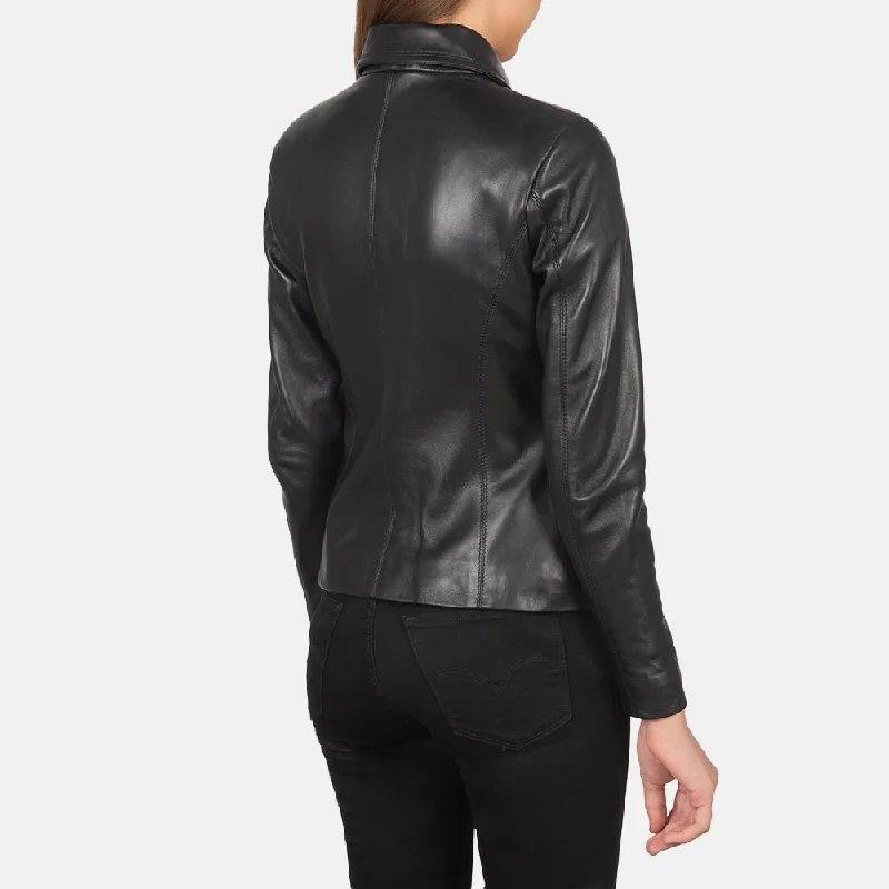 New Women Flight Black Leather Jacket