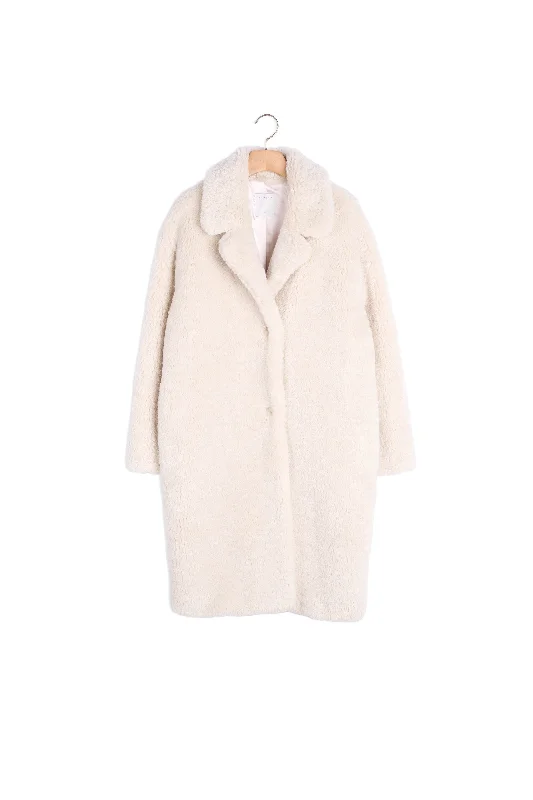 Manteau long en fausse fourrure