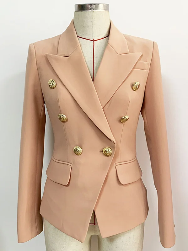 Double Breasted Blazer in Nude