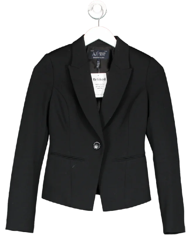 Giorgio Armani Black Crop Blazer UK XXS