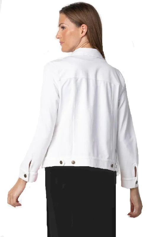 Habitat Lightweight Stretch Jean Jacket in White - 31520-WT