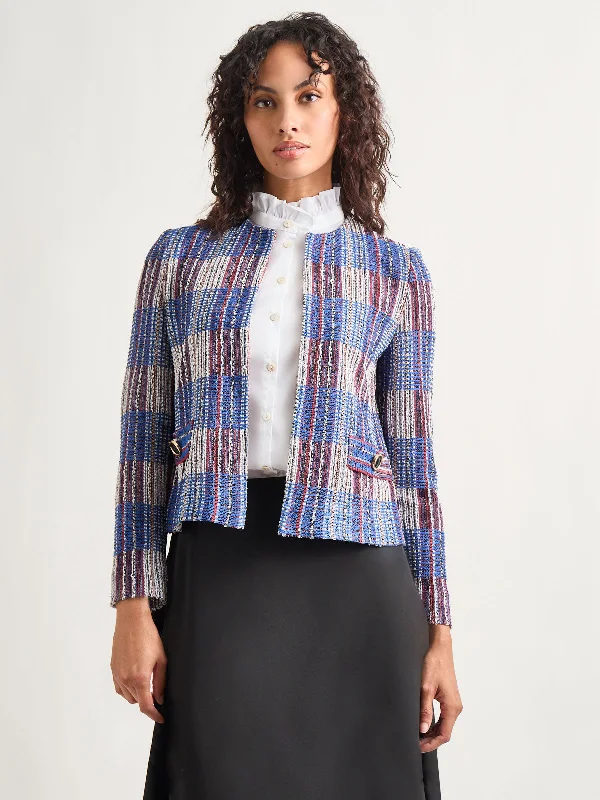 Jewel Neck Tweed Jacket