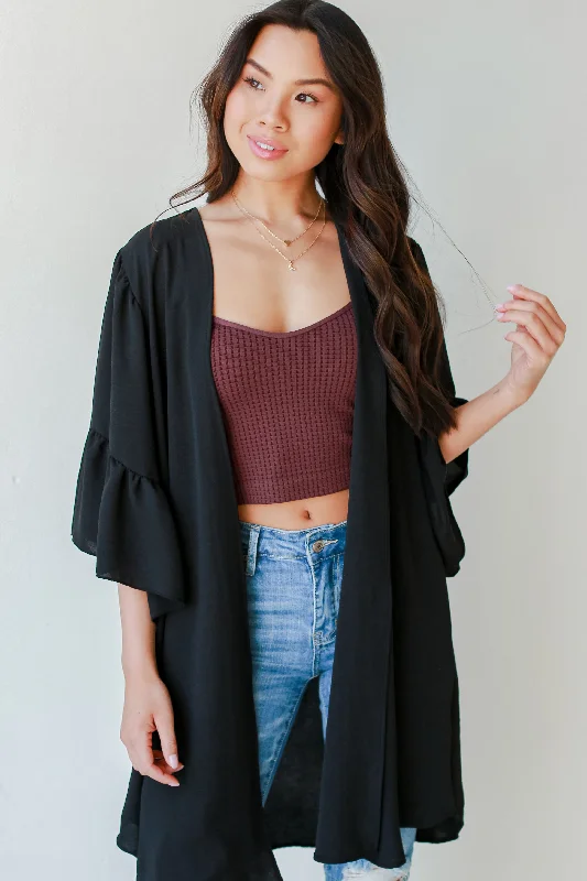 Keep Your Promises Ruffle Kimono