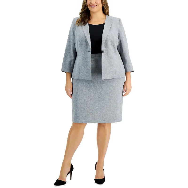 Le Suit Womens Plus Office Business One-Button Blazer