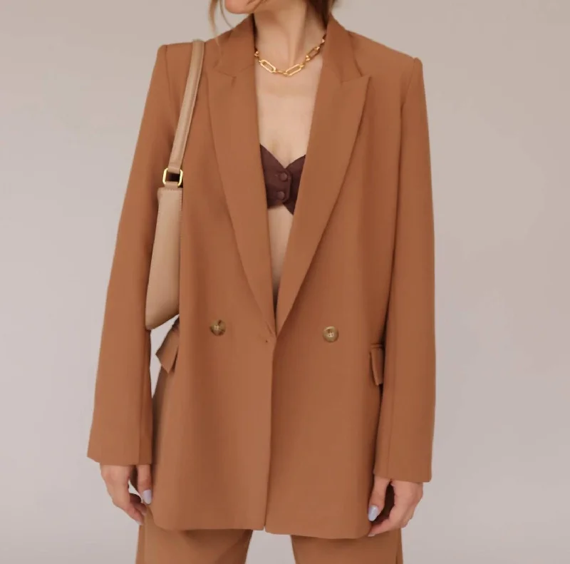 Marina Blazer In Camel