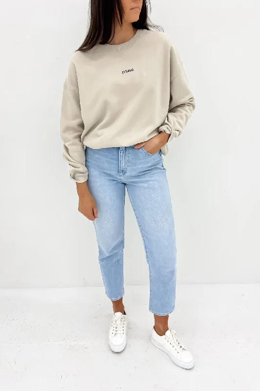 Minimal Thrills Slouch Crew Oatmeal