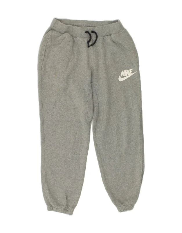 NIKE Womens Tracksuit Trousers Joggers UK 12 Medium Grey