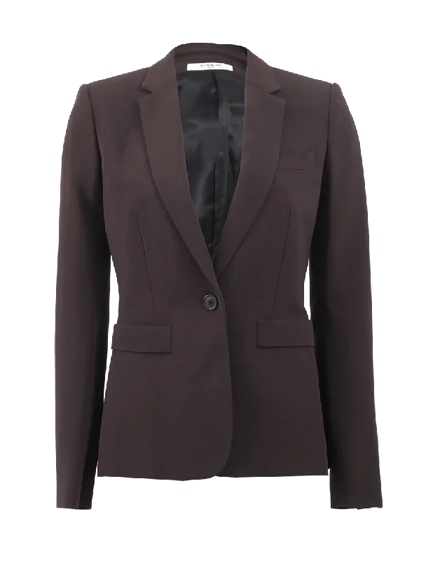 One Button Fitted Blazer