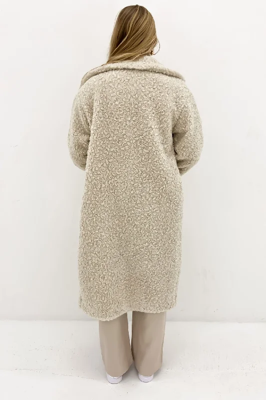 Oslo Teddy Coat Cream