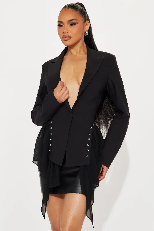 Over The Top Blazer - Black