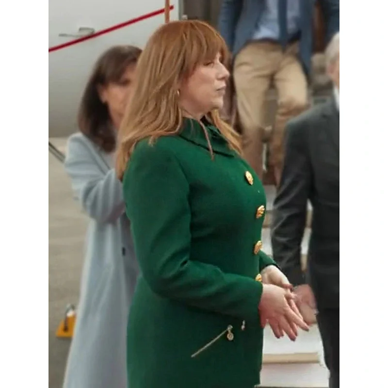 Queen Of Oz 2023 Catherine Tate Green Coat